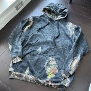 NEW Cabelas Redhead Black Camo Hoodie with Mossy Oak Pattern